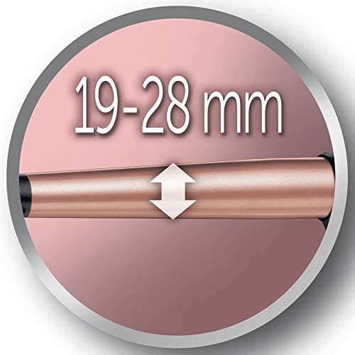 Queratina Proteja o Enrolador de Cabelo, Óleo de Queratina e Amêndoa, Enrolador de Cabelo com Cano de 19-28 mm, Cerâmica, 5 Temperaturas até 210°C, Digital, CI83V6, Preto, Ouro Rosa