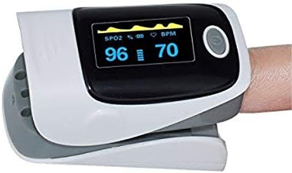 Fingertip Pulse Oxi meter Portable Blood Oxygen OLED Pulse Sensor Meter with Alarm SPO2 for Adults and Children