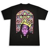 Notorious BIG Biggie Crown Stained Glass Mens Tee (XX-Large), Black, Online Clothing Store