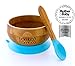 bamboo bamboo ® Suction Bowl for Baby – Bamboo Baby Bowl and Spoon Set with Removable Silicone Suction Cup for Kids | 11.8oz | Non-Toxic | Cool to The Touch | Ideal for Baby-Led Weaning (Blue)