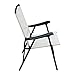 SunLife Lightweight Folding Portable Chair Weatherproof Porch Patio Yard 1-Pair of Chairs with White Cushion