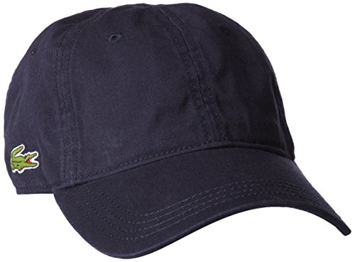 Lacoste Men's Men's Classic Gabardine 3cm Croc Cap, Navy Blue, One Size