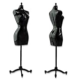 Black 8.8inch Doll Dress Form Clothing Clothes Gown Display Mannequin Model Stand D0C