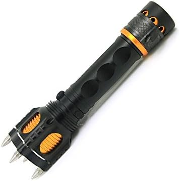 Boriyuan 2000 Lumens Tactical CREE XM-L T6 LED Four Attack Heads + Audible Alarm Flashlight Set + Car Charger by Sawadee Craft
