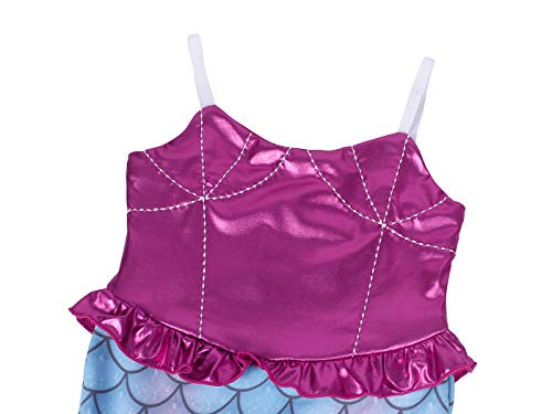 Cotrio Little Mermaid Costume with Accessories Girls Princess Dresses Birthday Party Fancy Dress Halloween Outfits Size 4T (3-4Years, Pink, 110) - Thumbnail 4