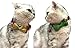 2 Pack Christmas Santa Snowman Holiday Xmas Collar for Cats Kitten with Bowtie, Adjustable 8