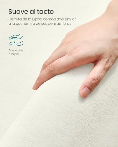 Alfombra, 160 x 230 cm, Alfombra Antideslizante, Decoración del Hogar, para Salón, Dormitorio, Lavable a Máquina, Estilo Moderno, Blanco Crema TAR013WZ02