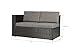 4 Pieces L Shaped Outdoor Furniture Patio Sectional Wicker Rattan Garden Corner Sofa Couch Set, Full, Black