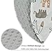 BORITAR Minky Removable Cover for Newborn Lounger Unisex Brown Animal Design Super Soft Fabric with Gray Dotted Backing