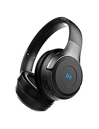 PONYBRO Auriculares Bluetooth sobre la oreja, ultra ligero, estéreo HiFi con cancelación de ruido de graves profundos, 15 horas de tiempo de reproducción. Auriculares inalámbricos plegables con micrófono y modo de cable para PC teléfonos móviles TV. H2 Bl