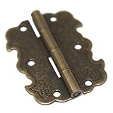 2pcs Mini Vintage Brown 28x35mm Decorative Box Furniture Cabinet Butterfly Hinges JC85109
