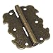 2pcs Mini Vintage Brown 28x35mm Decorative Box Furniture Cabinet Butterfly Hinges JC85109