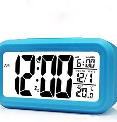 YSDSS Time Clock Bell Students Three Groups Smart Bedside Noctilucent Alarm Clock Creative Mute Electronic Clock , Robin''s Egg Blue JTWM