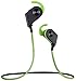 STEREO WIRELESS BLUETOOTH HEADSET-In-Ear Headphones-Loud Bass-Magnetic Power-Noise Cancelling Mic-Sweatproof for Running Gym Sports-iPhone 6s 6 SE plus Galaxy S7 S6 edge Android Phone (Green/Black)