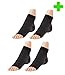 HealthyNees 2 Pairs Combo Foot Ankle Compression Reduce Plantar Fasciitis Heel Arch Pain Sock Sleeve (S/M)