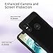 Motorola One Case 2018 w/Screen Protector,Motorola Moto One Phone Case,Moto P30 Play TPU Phone Case Skin,Carbon Fiber Brushed Soft Slim Anti-Scratch Anti-Slip Rubber Bumper Protective Case Cover,Black