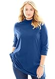 Roamans Women's Plus Size Mockneck Maxi Tunic