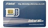 Telcel SIM Card Mexico (LTE - Fits All Devices) Unlimited Calls and SMS to and from Mexico, USA, Canada