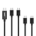 AUKEY Micro USB Cable (5-Pack 3.3ft x 2, 1ft x 2) + USB-C Cable (3.3ft x 1) for Samsung, Nexus, LG, HTC and More