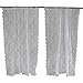 DII Sheer Lace Decorative Curtain Panels for Bedroom, Living Room, Guest Room, or Formaal Sitting Areas, Light & Airy to Filter Sunlight Into Room, (Set of 2, 50 x 63) White Flower Blossom
