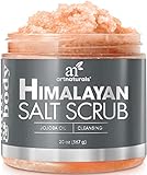 ArtNaturals Himalayan Salt Body and Face Scrub - (20 Oz / 567g) - Deep Cellulite Cleansing Exfoliator with Sugar, Shea Butter, Exfoliating Dead Sea - Natural Pink for Hand, Skin and Facial - Men and