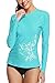 Sociala Women's UPF 50+ Long Sleeve Rash Guard Swimwear Athletic Top Rashguard