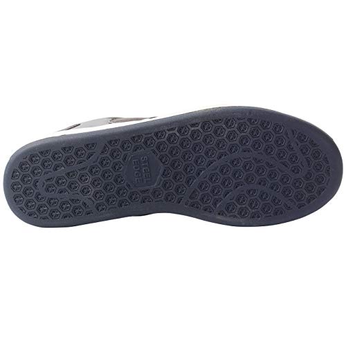 Safety Toe Athletic Shoes - Skater Style, Steel Toe Shoe Sneakers (8.5, Gray)
