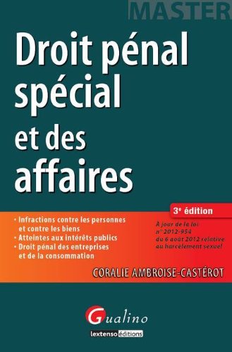 Droit pénal spécial et des affaires