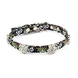 PetFavorites Rhinestone Floral Dog Cat Collar - Bling Dog Birthday Jewelry for Small Dogs Girl - Female Chihuahua Yorkie Clothes Costume Accessories, Adjustable Buckle (Pattern B, Size S)