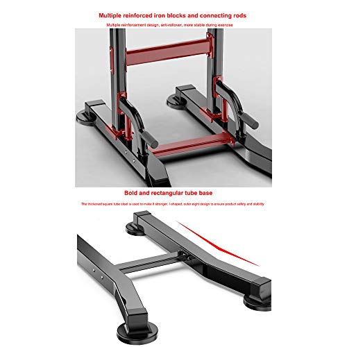 ZJDU-Training-Fitness-Workout-StationAdjustable-Heavy-Duty-Dip-Station-Stand-Body-Press-BarPower-Tower-Dip-Station-Pull-Up-Bar-for-Home-Gym-Strength-Training-Workout-Equipment