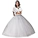 YUAKOU Women's 8 Layers Tulle Ball Petticoats Crinoline Half Slips Underskirt for Bridal Dress