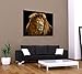 Large Canvas Print Wall Art – RADIANT LION – 40x30 Inch Animal Canvas Picture Stretched On A Wooden Frame – Giclee Canvas Printing – Hanging Wall Deco Picture / e4166