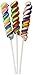 Fun Express 24 Total Suckers | 12 Twisty Rainbow Candy Lollipops 3 1/3 inch in Assorted Fruit Flavors and 12 Swirl Lollipops, Large, 2 3/4-Inch Suckers, Cherry Flavor
