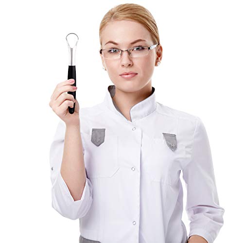 Tongue Scraper Cleaner with Premium Carrying Case,Tongue Cleaner for Adults and Kids,Premium Stainless Steel Tongue Scrapers(2 Pack)