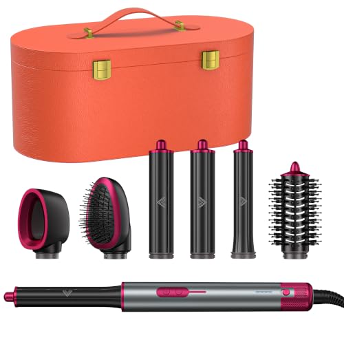 Air Styler 7 in 1 Coanda: Modellatore Multifunzione con Tecnologia Ionica | Custodia in Pelle, Boucleur 30&40mm, Asciugatura rapida 1700W, per Tutti i Capelli: Arriccia, Liscia, Volumizza, Senza Danni