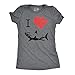 Womens I Love Sharks T Shirt Shark Bite Shirt Vintage Graphic Tee for Ladies Funny T Shirts Shark Tops for Women Women's Novelty Tees Dark Grey M