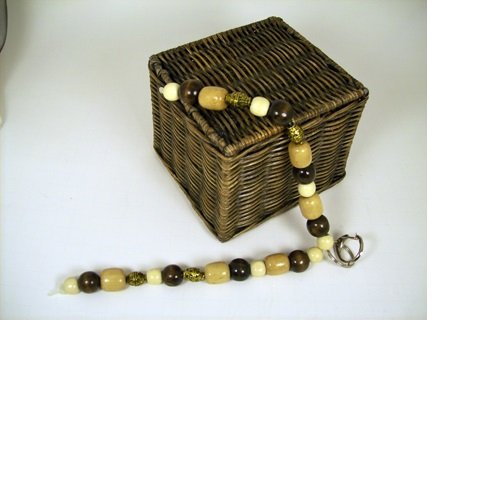 Wood Bead Key Holder Handmade