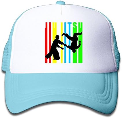 Rspwkg Cap Jiu Jitsu Silhouette Girls Cool Snapback Mesh Cap Durable Unconstructed Baseball Mesh Caps