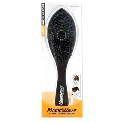 Black Ice Magic Wave Curved Wave Brush Hard Premium Boar