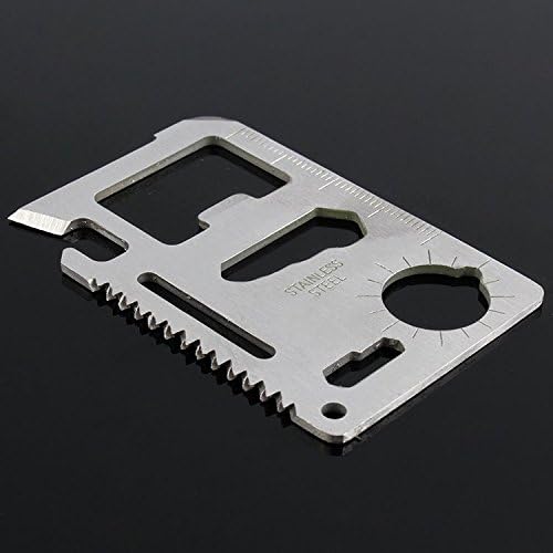 Rey Stainless Steel Credit Card-Sized multi-purpose tool 4 Pack With Pouch