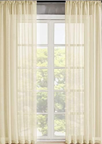 Amazon Com Sapphire Home 2 Panels Window Sheer Curtains 54 X 63