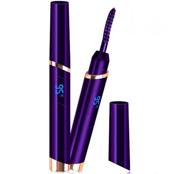 Photo 1 of Heated Eyelash Curler, Electric Eyelash Curler, Rechargeable Lash Curler with Eyelash Comb for Makeup Natural Curling Eye Lashes and 24 Hours Long Lasting - Black 2025 Updated New Model-Purple Black