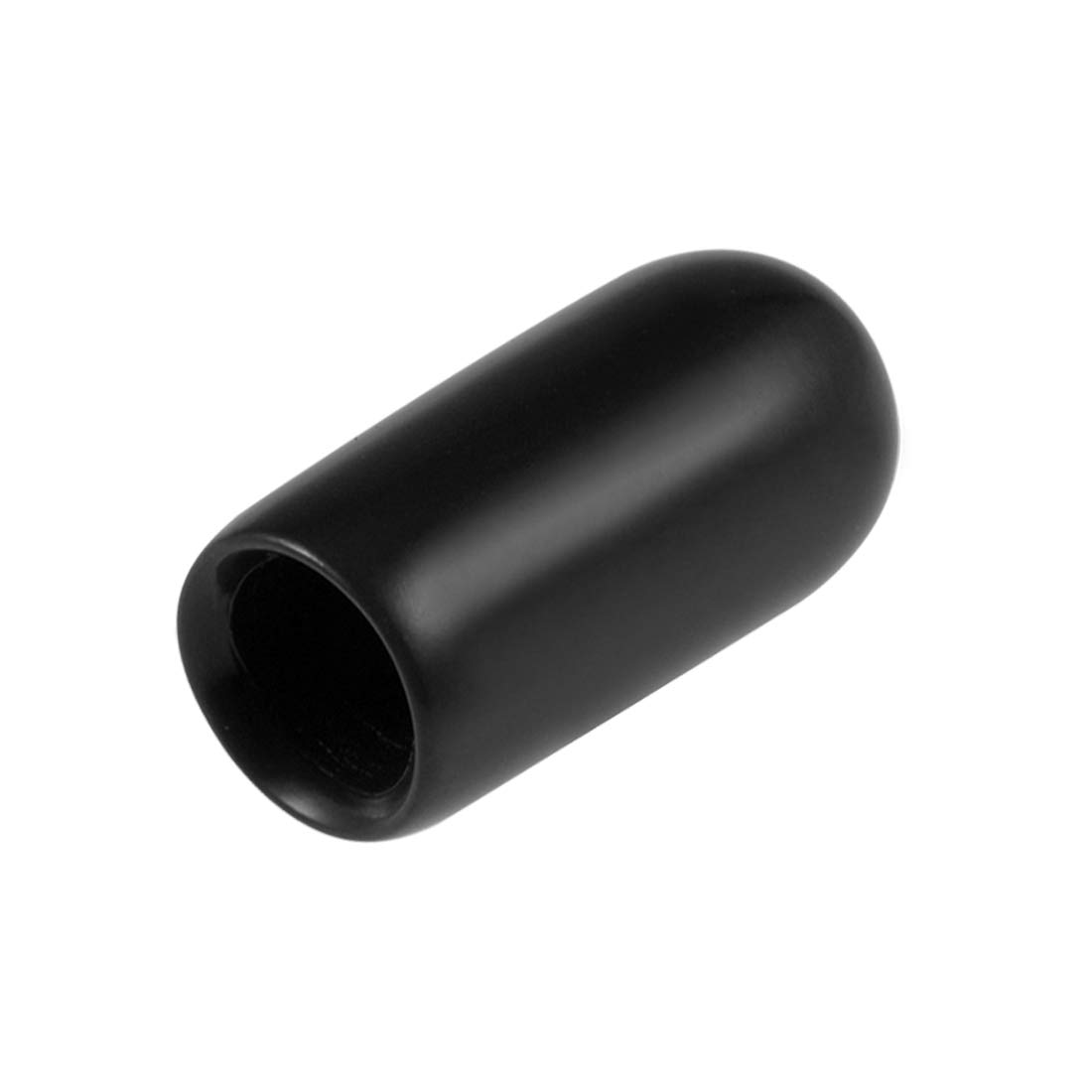 Photo 1 of uxcell 20pcs Rubber End Caps 5.5mm ID Vinyl Round Tube Bolt Cap Cover Thread Protectors Black
