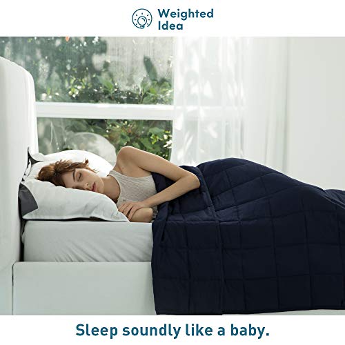 Weighted Idea Weighted Blanket 15 lbs 60''x80'' for Adults (Soft Fabric