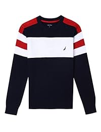 Nautica - Jersey de cuello redondo para niño