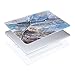 MOSISO Plastic Pattern Hard Case & Keyboard Cover & Screen Protector Only Compatible MacBook Air 13 Inch, Mix Ombre Blue