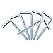 Shells 50PCS Silver Color Carbon Steel Metal Right-Angle Hooks 7 Shape Screw Hooks Self-Tapping Screws Hooks L Shape Hooks 40 X17mm