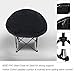Yescom Oversize Folding Moon Chair Saucer Padded Comfort Lounge Bedroom Garden Furniture Black Seat