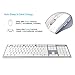 Wireless Keyboard and Mouse, UHURU 2.4GHz Compact Wireless Keyboard Mouse Combo with 13 Hotkeys for Windows 10/8 / 7 / Vista/XP, Laptop, Smart TV, Surface Pro (White)