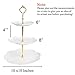 Jusalpha Cupcake Stand 3 Tier White Porcelain Cake Stand Dessert Stand Tea Party Serving Platter, Comes in a Gift Box- Free Sugar Tong (White)